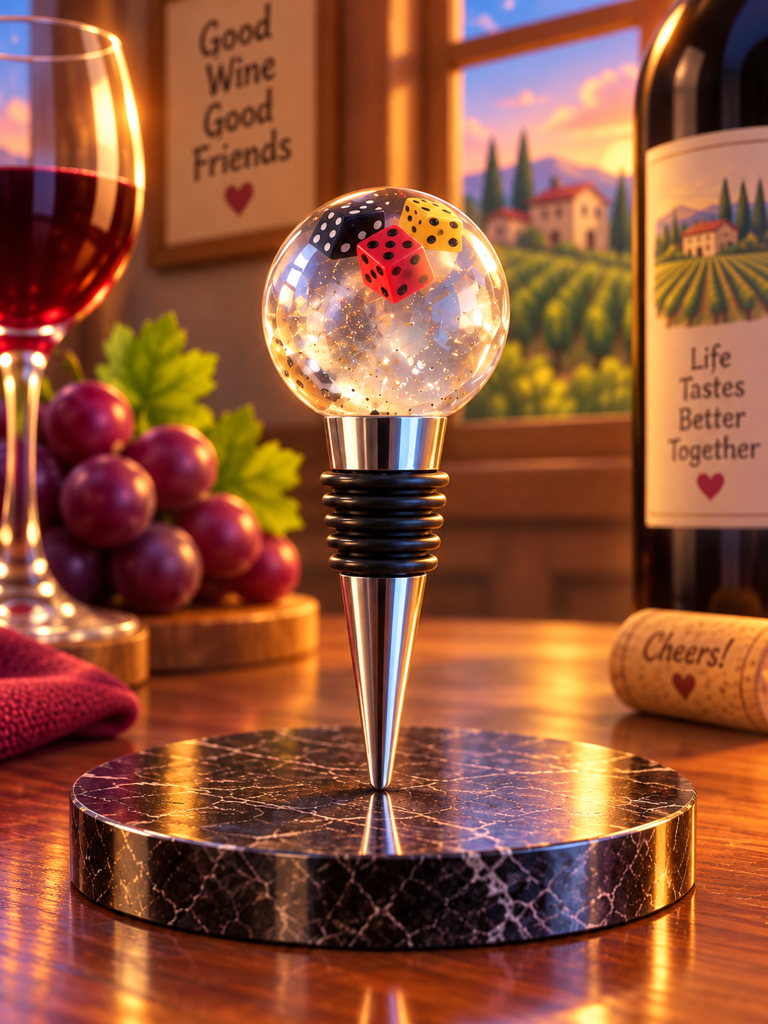 Special K’s Creative Dice Wine Stopper