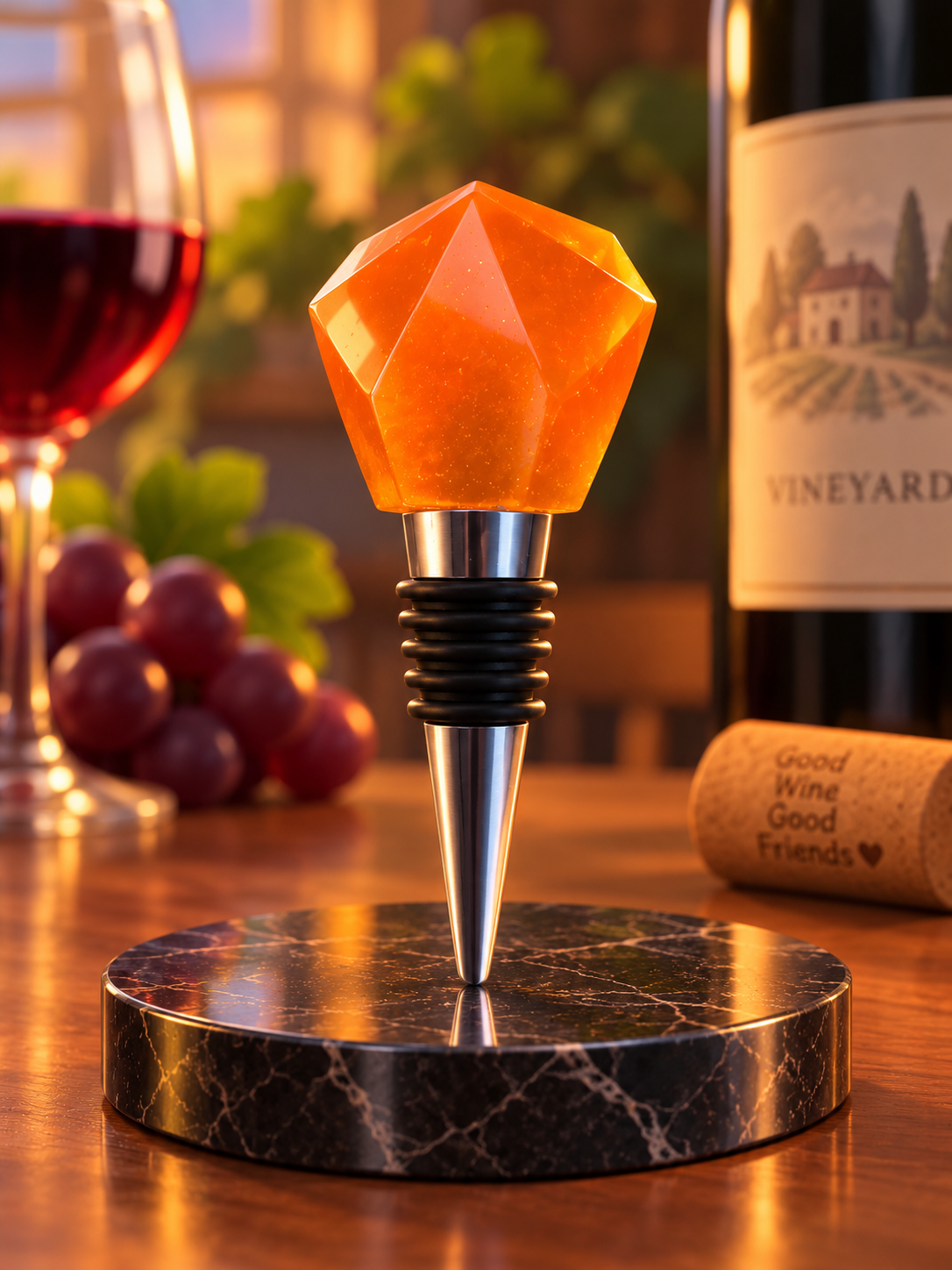 Special K’s Creative Orange Wine Stopper